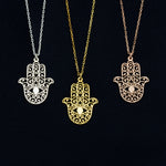 925 Sterling Silver Hand Of Hamsa Necklace