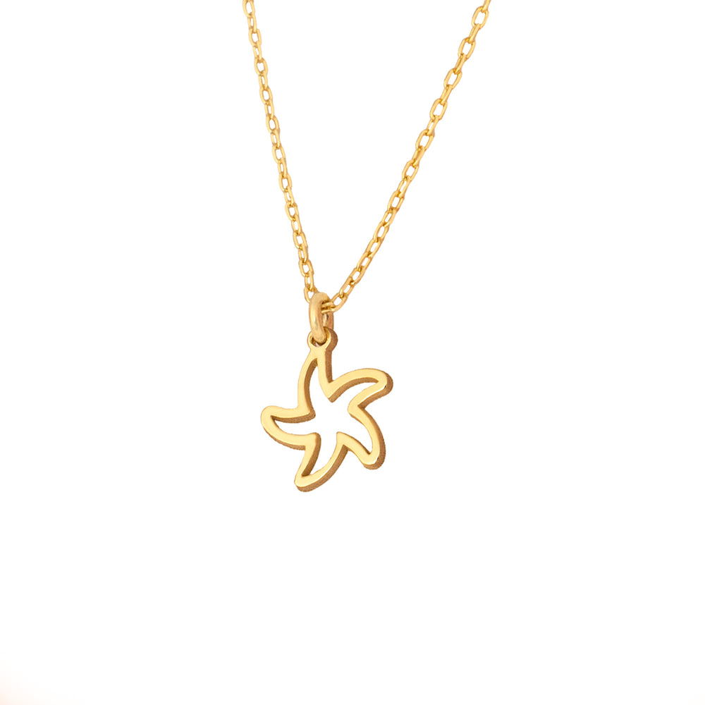 925 Sterling Silver Tiny Starfish Necklace
