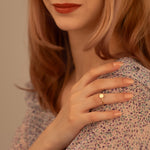 925 Sterling Silver Round Circle Düz Plaka Ring