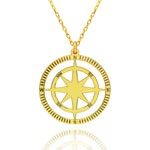 925 Sterling Silver Compass Necklace