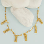 925 Sterling Silver Paperclip Name Charm Bracelet