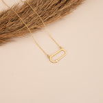 925 Sterling Silver Birthstone Rectangle Necklace