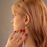 925 Sterling Silver Initial Earring