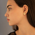 925 Sterling Silver Initial Studs,