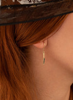 925 Sterling Silver Enamel Knife Dangle & Drop Earrings Earrings