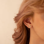 925 Sterling Silver Tiny Om Studs
