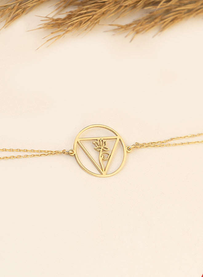 925 Sterling Silver Birth Flower Symbol Bracelet