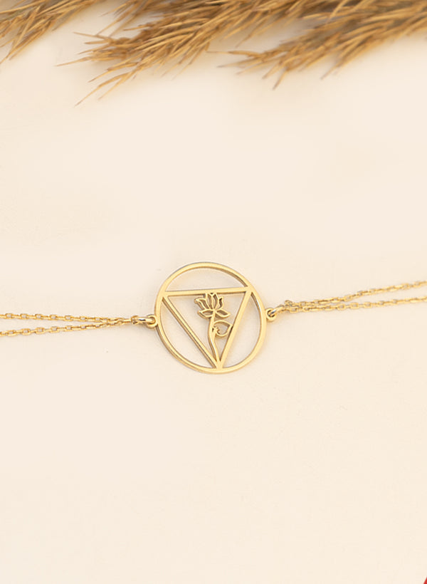 925 Sterling Silver Birth Flower Symbol Bracelet