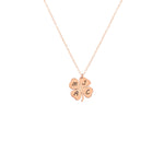 925 Sterling Silver Clover Initials Necklace