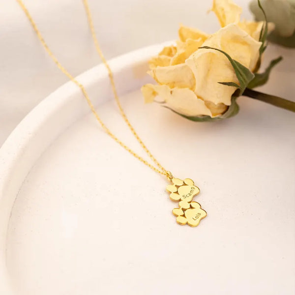 925 Sterling Silver İki Patili Necklace
