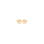 925 Sterling Silver Paw Earrings