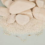 925 Sterling Silver Personalized Two Name Necklace With Heart