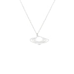 925 Sterling Silver Saturn Necklace