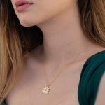 925 Sterling Silver Enamel Hand-Painted Lotus