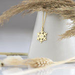 925 Sterling Silver Snowflake Necklace With Birthstones