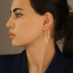 925 Sterling Silver Threader Double Hole Earrings(Zi̇nci̇ri̇ Cs40108)
