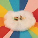 925 Sterling Silver Pride Flag Earrings