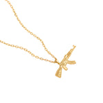925 Sterling Silver Force Chain Gun Pendant