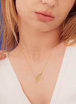925 Sterling Silver Origami Pegasus Necklace