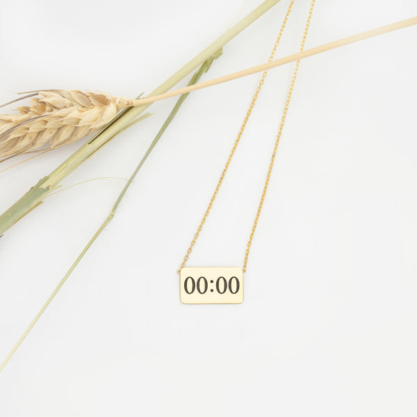925 Sterling Silver Time Necklace
