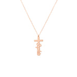 925 Sterling Silver Custom Name Cross Necklace