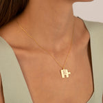 925 Sterling Silver Personalized Puzzle Necklace