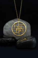 925 Sterling Silver Fibonacci Golden Ratio Necklace