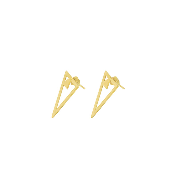 925 Sterling Silver Triangle Ear Jacket Earrings