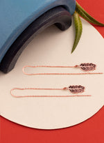 925 Sterling Silver Threader Leaf Earring