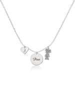 925 Sterling Silver Daughter Initial And Name Necklace
