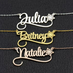 925 Sterling Silver Name Necklace With Heart