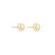 925 Sterling Silver Tiny Peace Sign Earrings