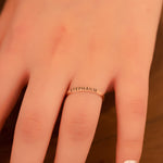 925 Sterling Silver Personalized Slim Engraved Ring