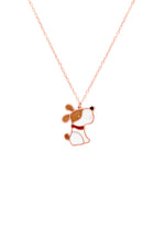 925 Sterling Silver Enamel Snoopy Necklace