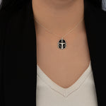 925 Sterling Silver Electronic Helmet Necklace