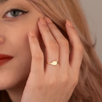 925 Sterling Silver 14K Solid Gold Cloud Ring