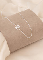 925 Sterling Silver Minimalist Sideway Initial Necklaces