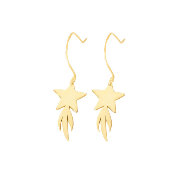 925 Sterling Silver Star Dangle Earrings
