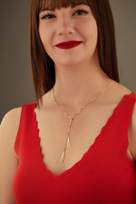 925 Sterling Silver Right Triangle Lariat Necklace