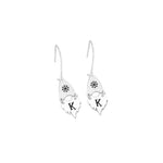 925 Sterling Silver Xmas Santa Claus Drop Earrings