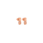 925 Sterling Silver Tiny Peace Pineapple Earrings