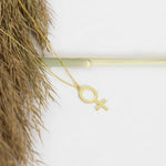 925 Sterling Silver Female Symbol Necklace