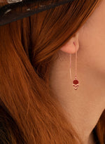 925 Sterling Silver Enamel Skull Earrings