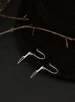 925 Sterling Silver Enamel Knife Dangle & Drop Earrings Earrings