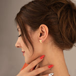 925 Sterling Silver Ribbon Earrings