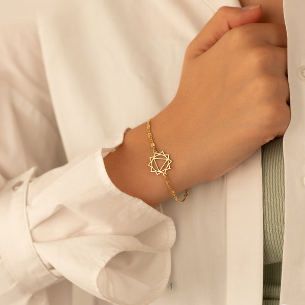 925 Sterling Silver Solar Plexus Chakra Bracelet