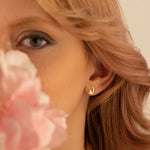925 Sterling Silver Cat Moon Studs
