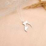 925 Sterling Silver Wolf Couples Necklace