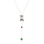 925 Sterling Silver Enamel Dog Necklace
