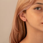 925 Sterling Silver Catholic Cross Stud Earring